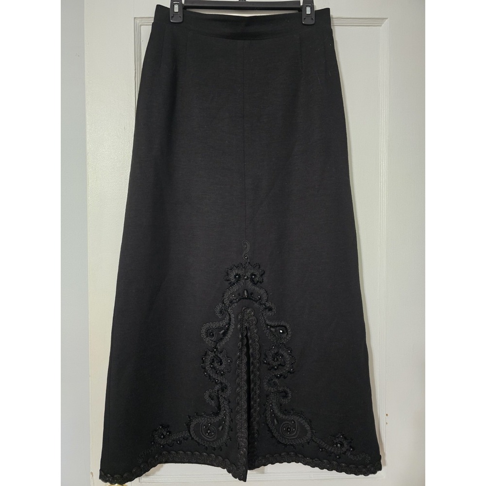 Lucie Linden Vintage ladies Black Maxi Skirt Size 42